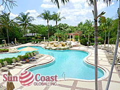 Resort style pools are common and plentiful in Florida.