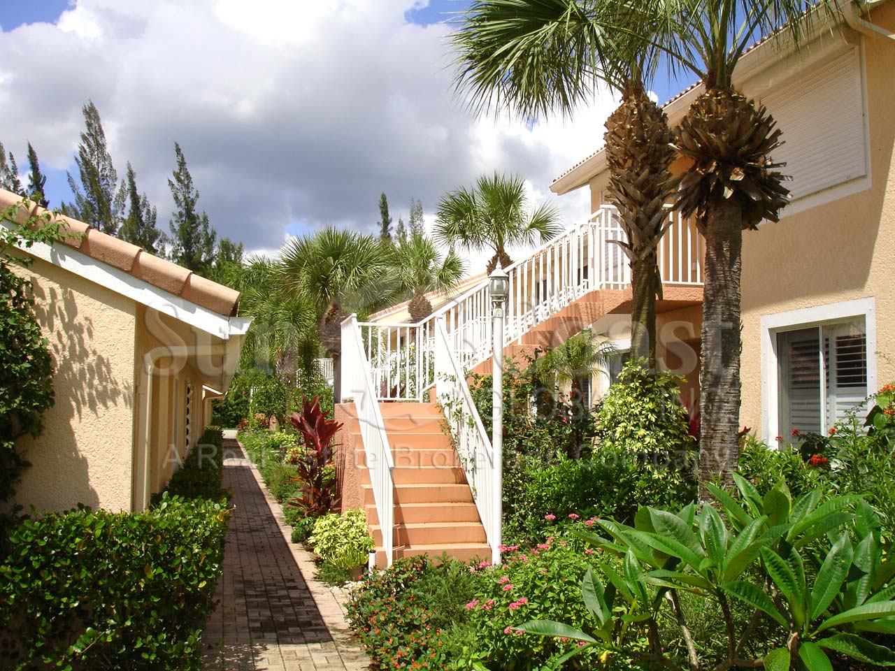 Amelia Lake Pathway from the Condominiums to the Detached Garages
