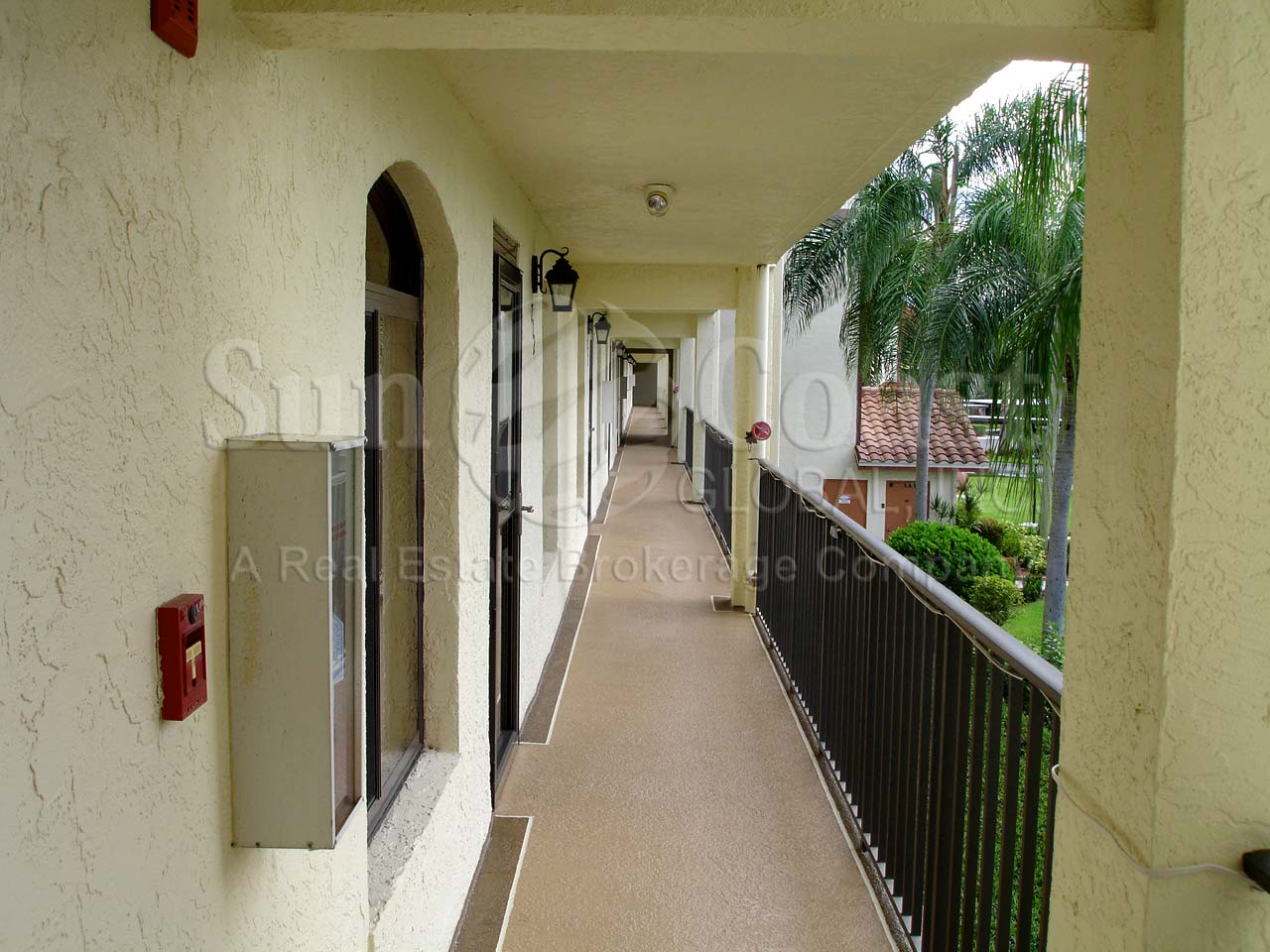 Country Manor Outdoor Hallway to the Condominiums 