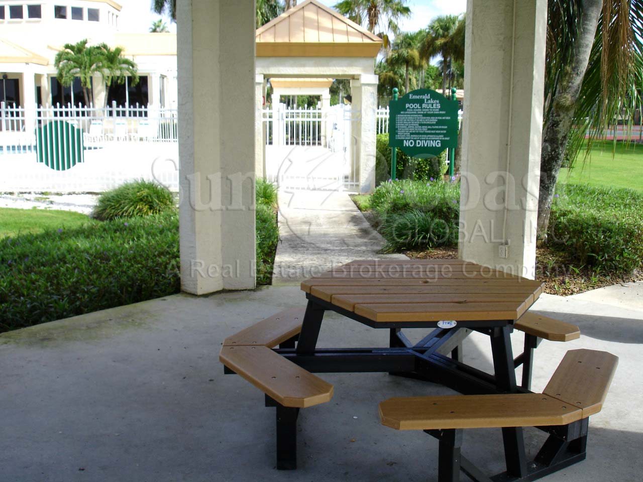 EMERALD LAKES Patio Area in front of Community Pool 
