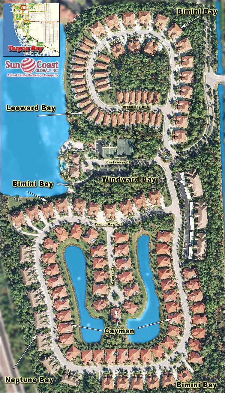 Tarpon Bay Overhead Map