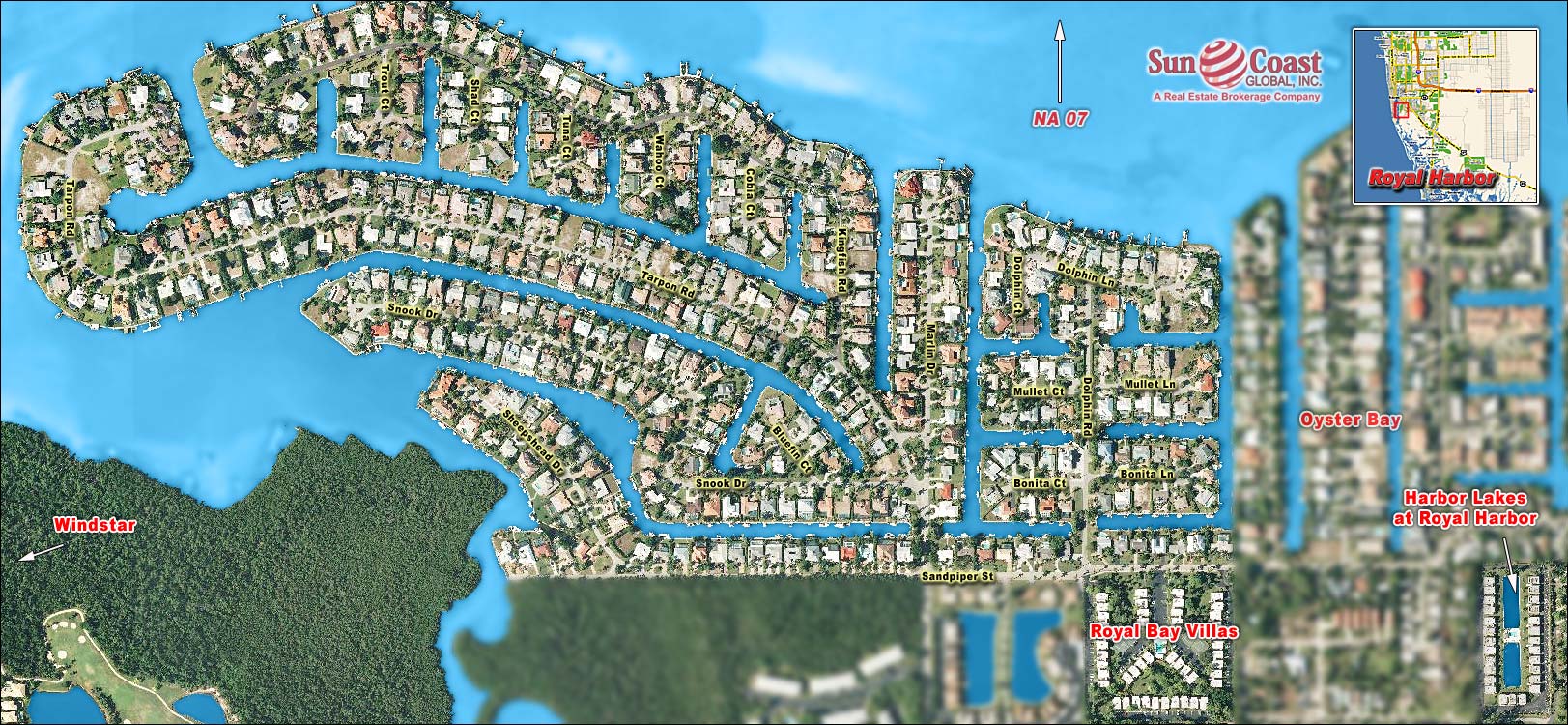 Royal Harbor Overhead Map