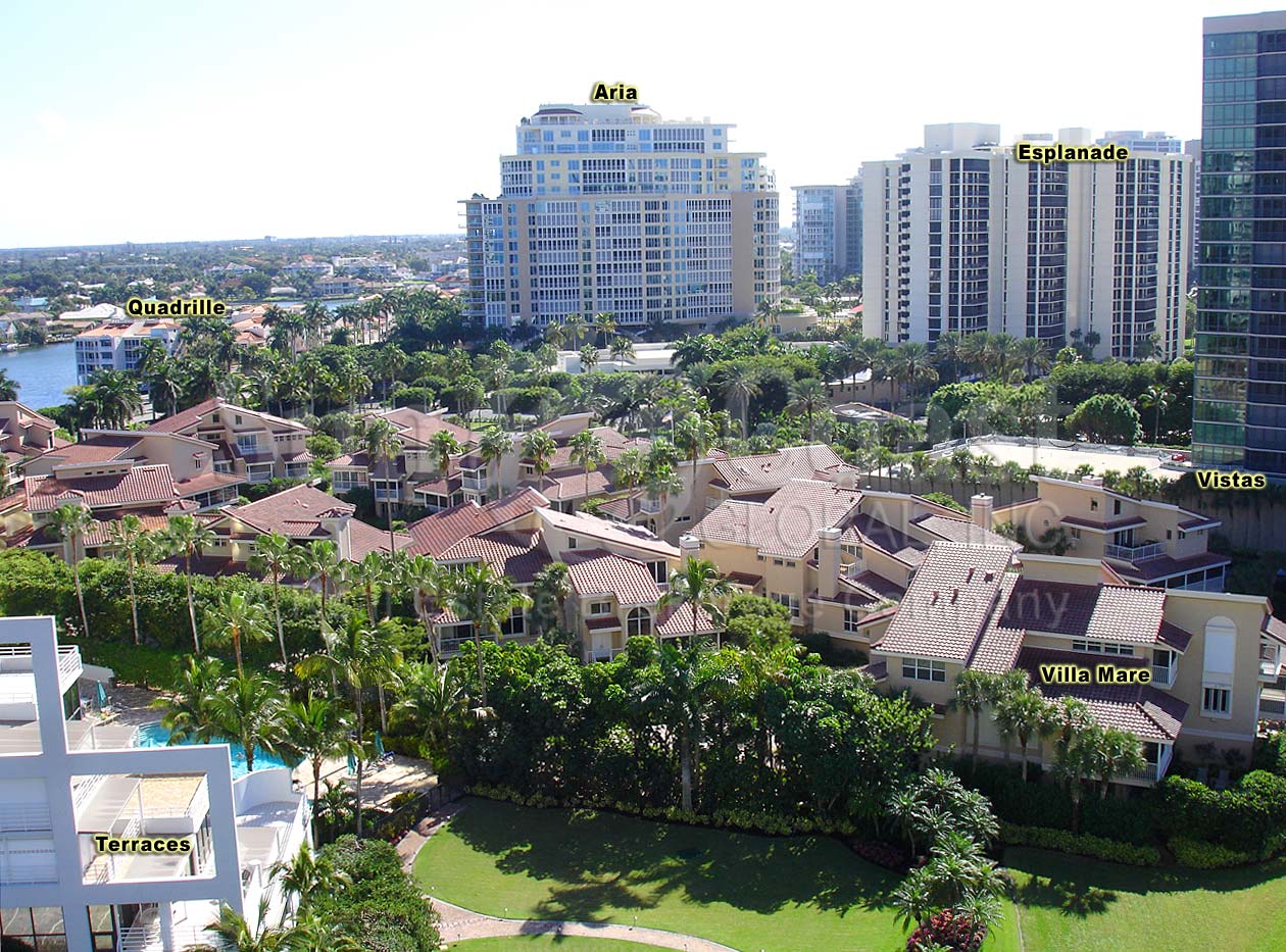 View of Aria Condominium Building and Surrounding Condominium Buildings