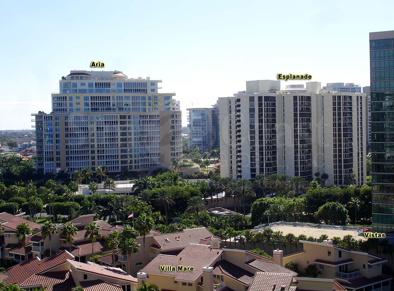View of Aria Condominium Building and Surrounding Condominium Buildings