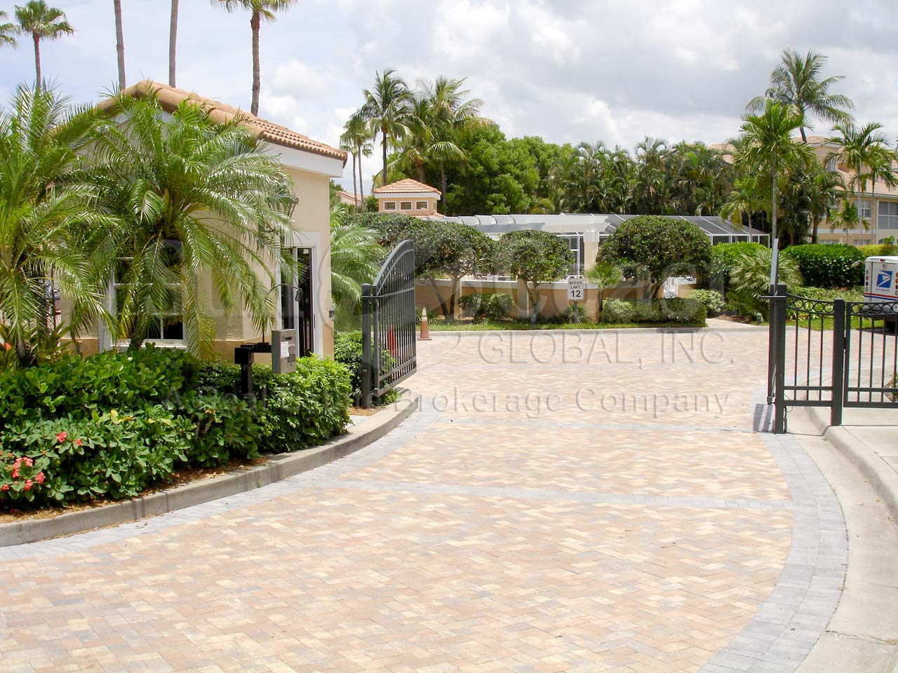 Avalon at Pelican Bay gated entry with coded key pad