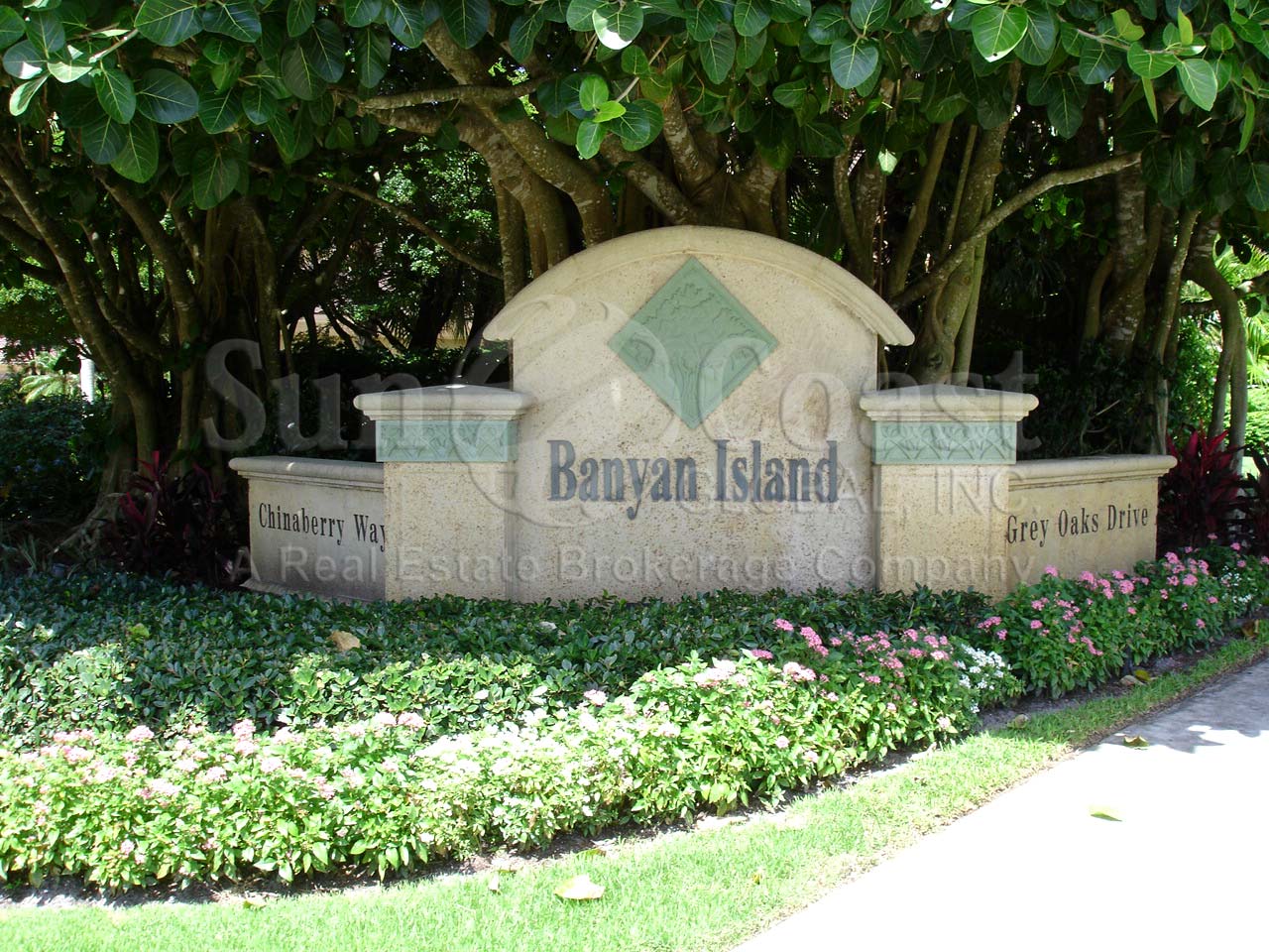 Banyan Island signage