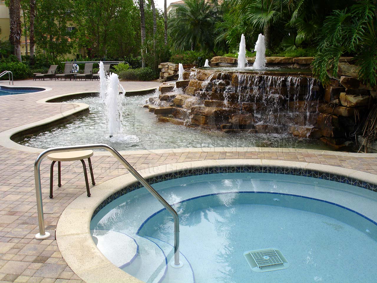 Castillo Community Pool, Waterfall and Fountain