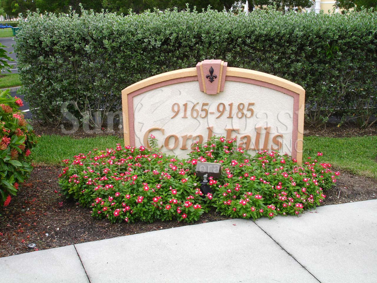 Coral Falls Resort Signage