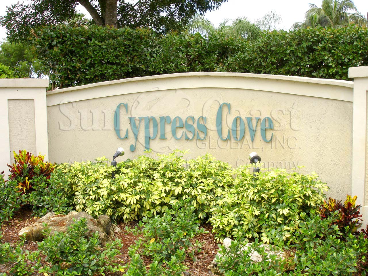 Cypress Cove sign