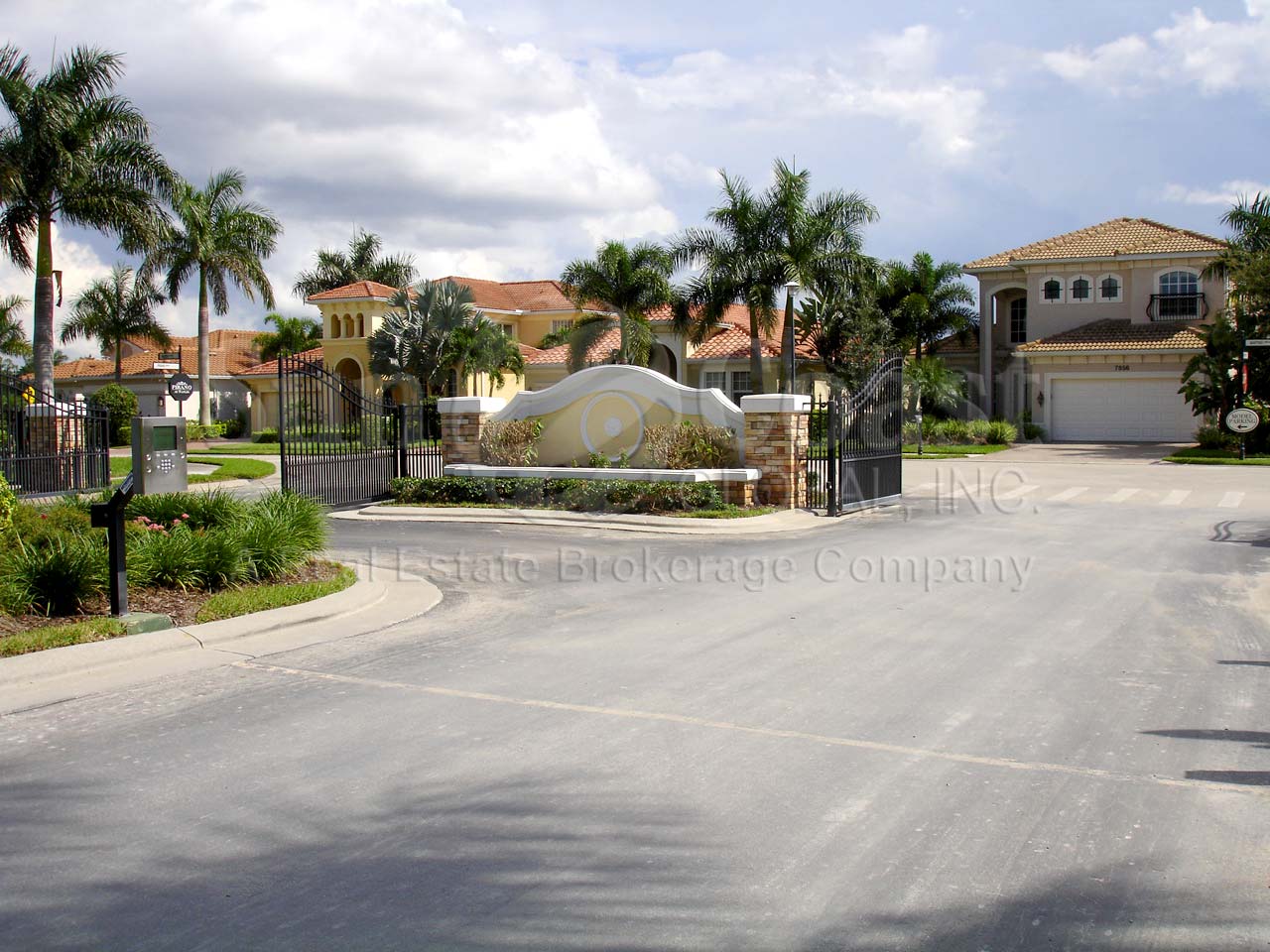 FIRANO AT NAPLES key pad gated community with metal swing gate