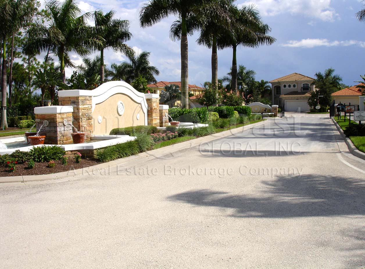 FIRANO AT NAPLES key pad gated community with metal swing gate