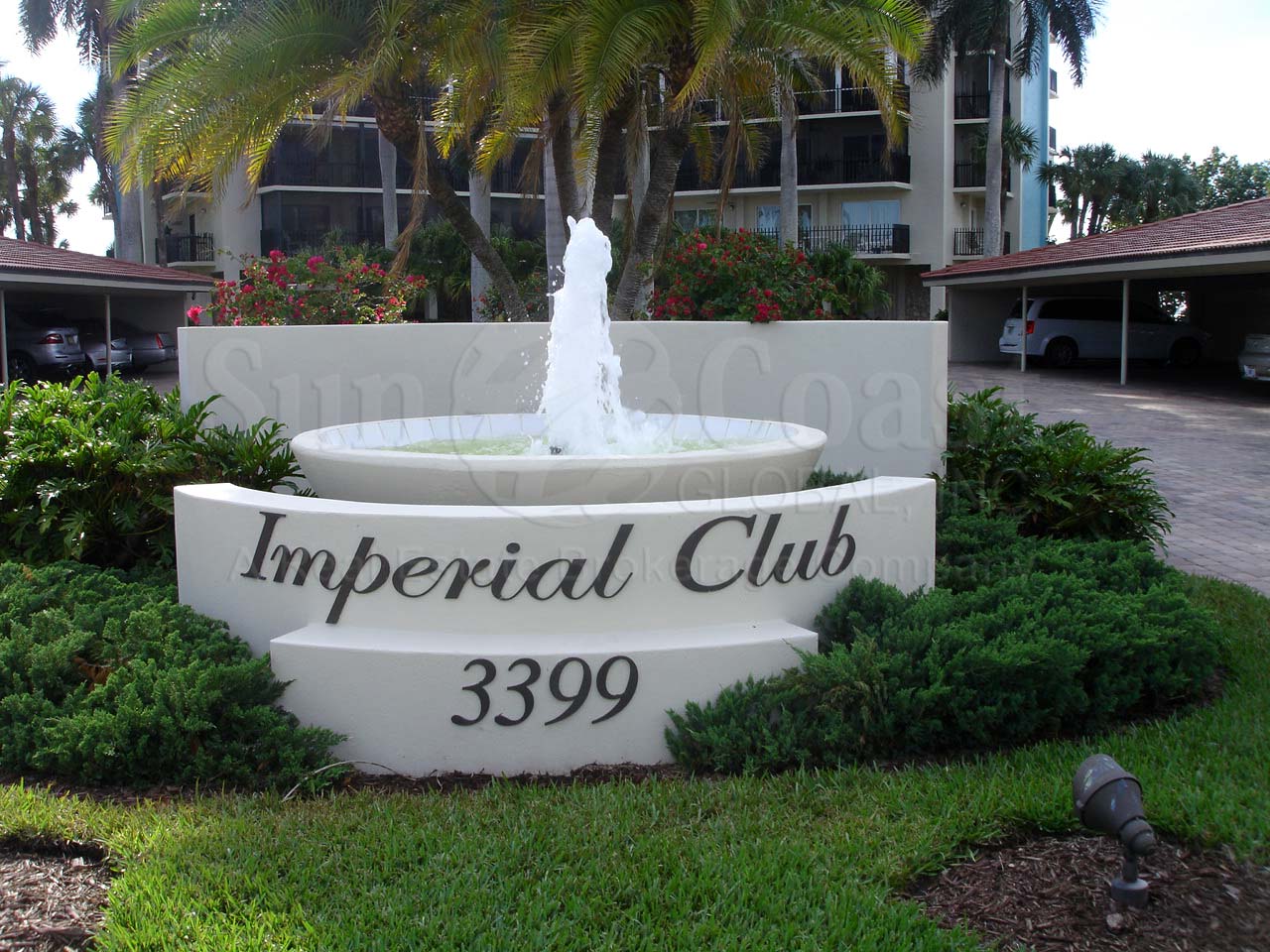 Imperial Club Signage and Fountain