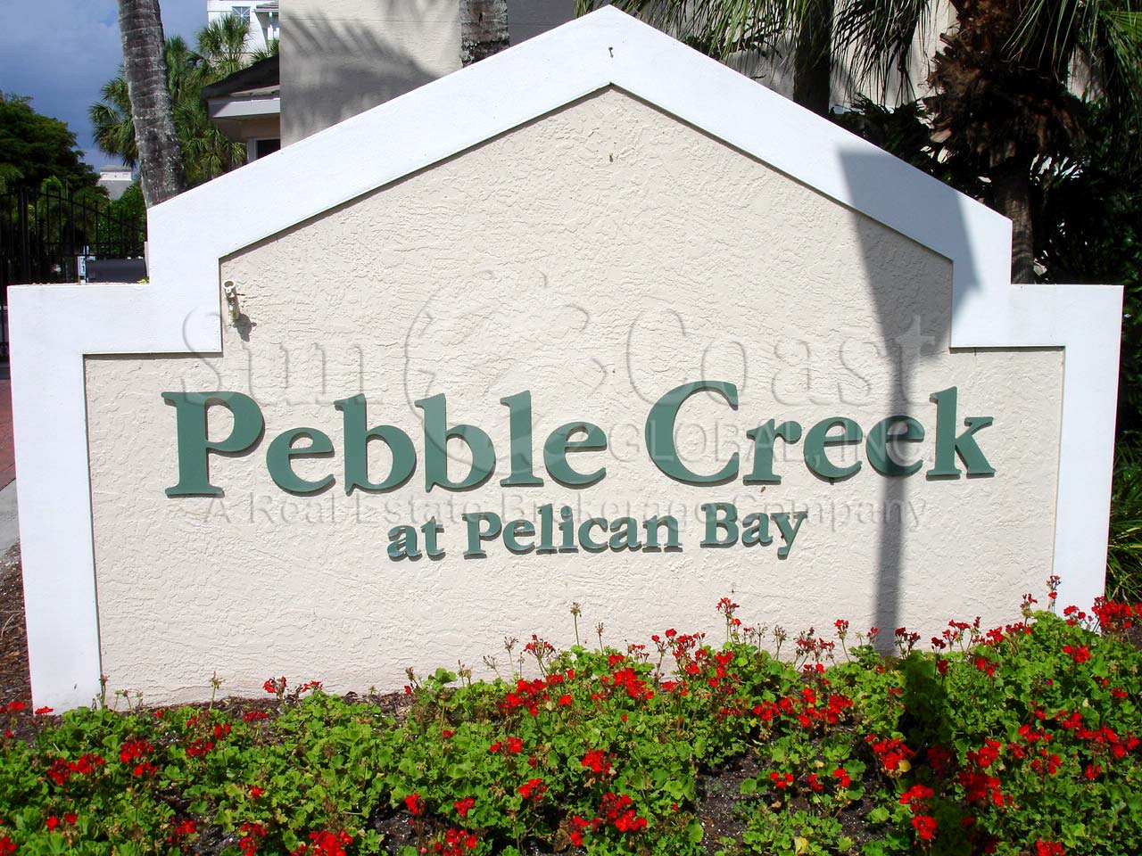 Pebble Creek at Pelican Bay sign