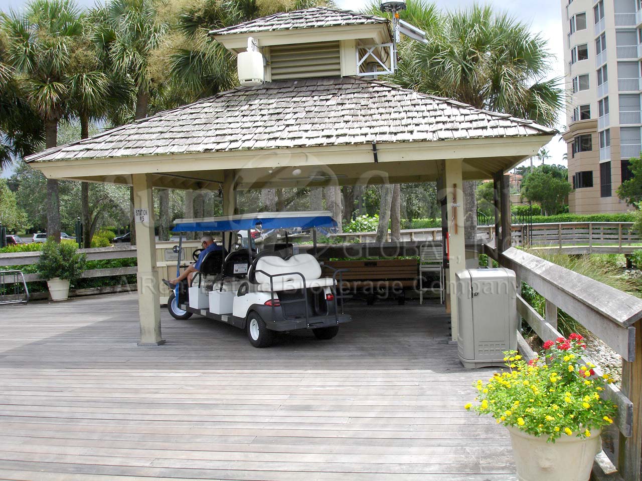 PELICAN BAY tram station and solar powered tram