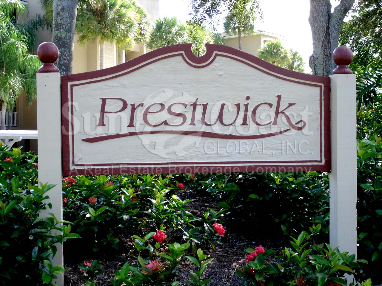 Prestwick entrance sign.
