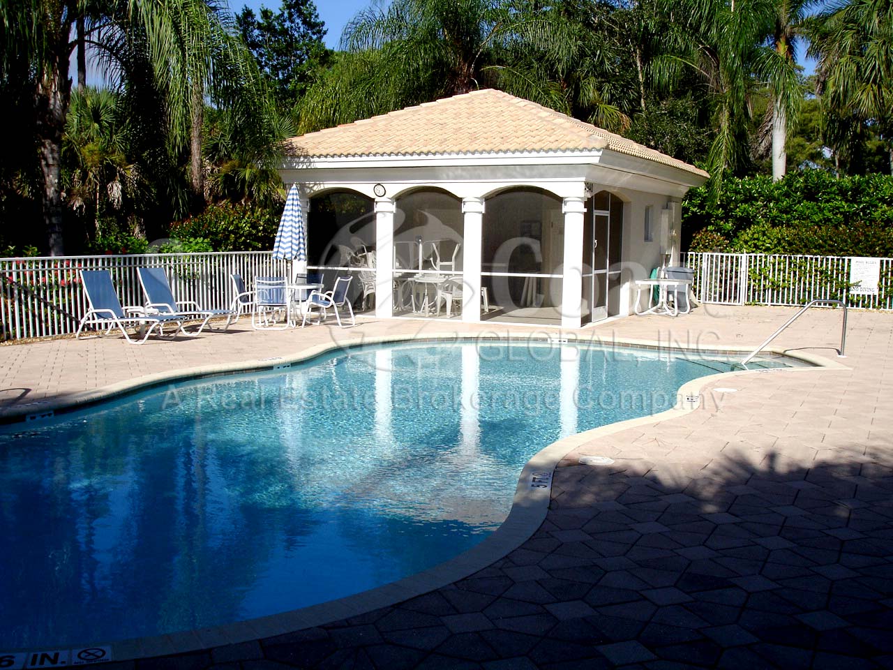 Providence Village has a pavered pool area with a 3 ft - 5-1/2 ft pool.
