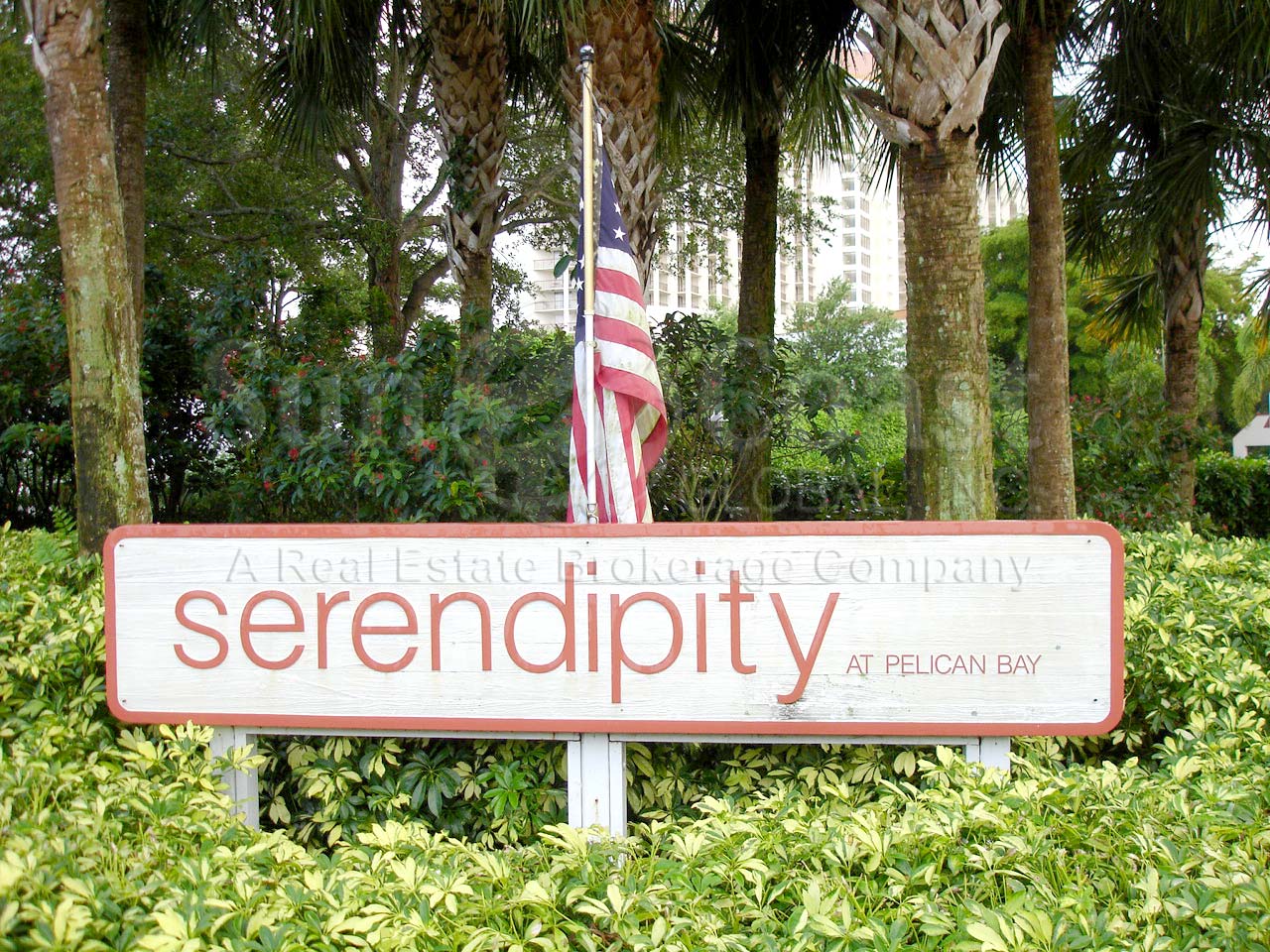 Serendipity at Pelican Bay sign