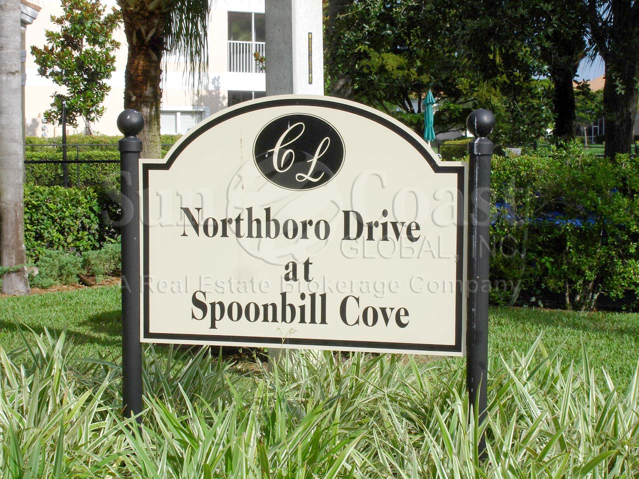 Spoonbill Cove sign