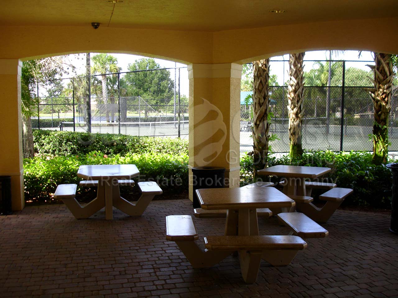 SATURNIA LAKES Patio Area outside of the Tennis Courts 
