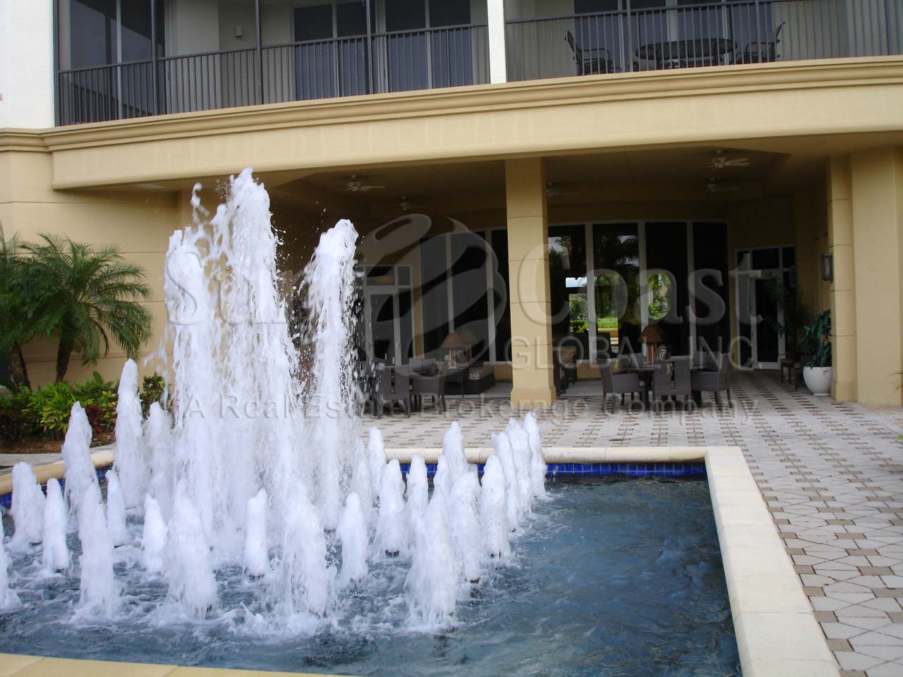 Serano Fountain in front of the Patio Area of the Condominium 