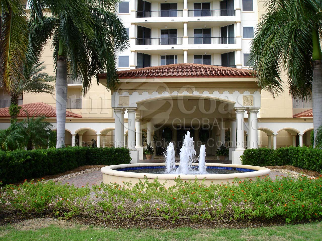 Serano Fountain in front of the Condominium Building  