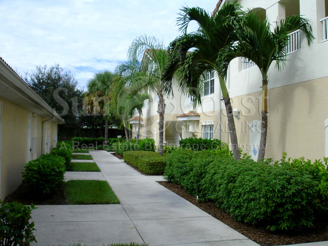 Treasure Bay Walkway from the Condominiums to the Detached Garages