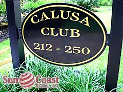 Calusa Club Community Sign