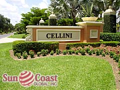 Cellini Community Sign