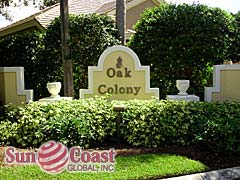 Oak Colony signage