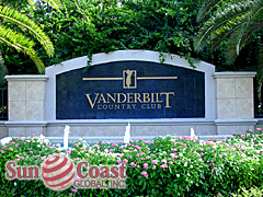 VANDERBILT COUNTRY CLUB Entrance Signage